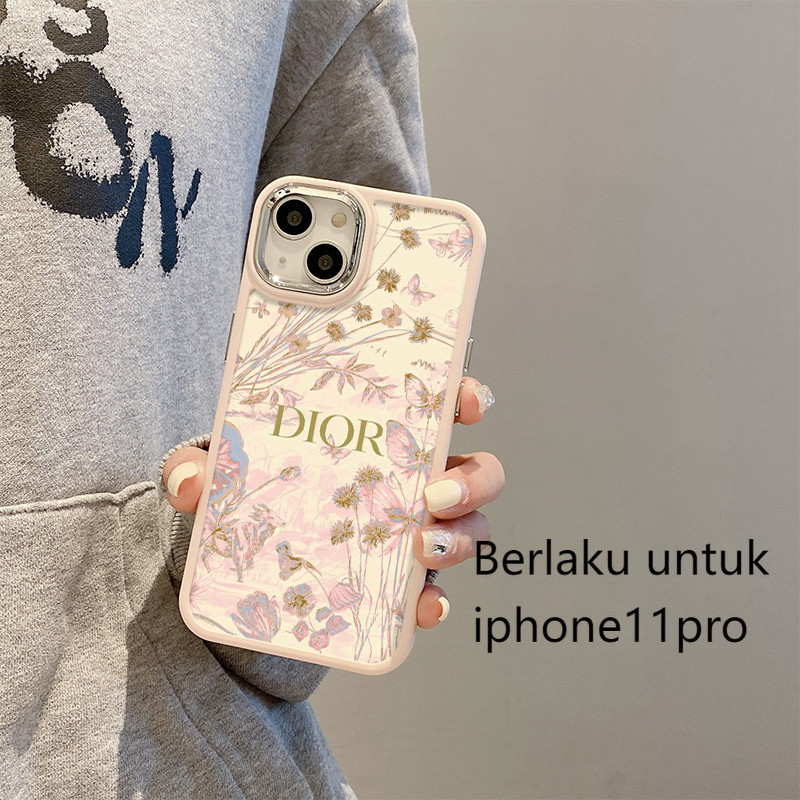 Solf Case Dior Pink flowers casing for Casing hp iPhone 11 12 15 14 13 PlusProMax 8 7Plus SE2 SE3 6 