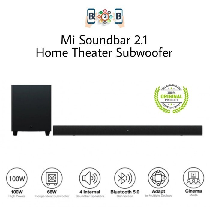 Mi Soundbar 2.1 Home Theater Subwoofer Sound System