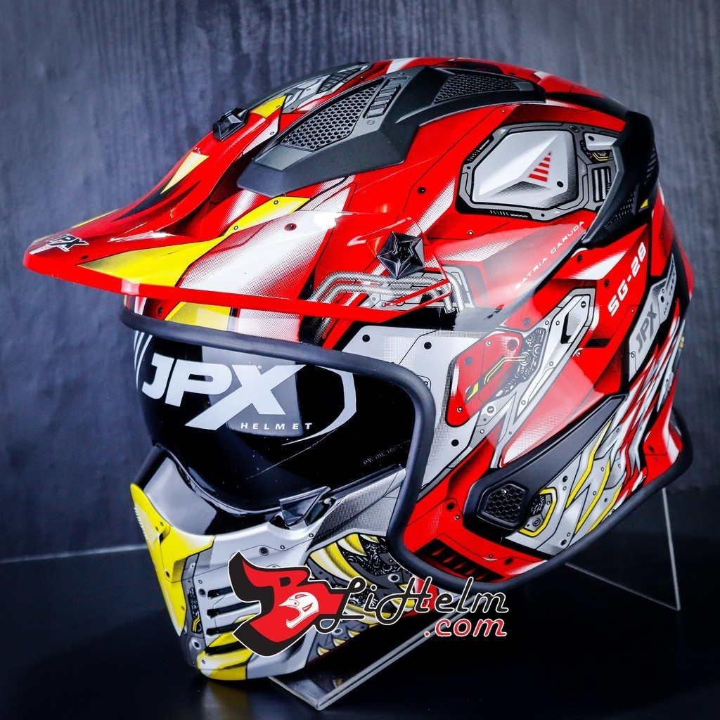 JPX HELM MX726R MX09 | SUPER BLACK | MX726 R CROSSOVER MX 726