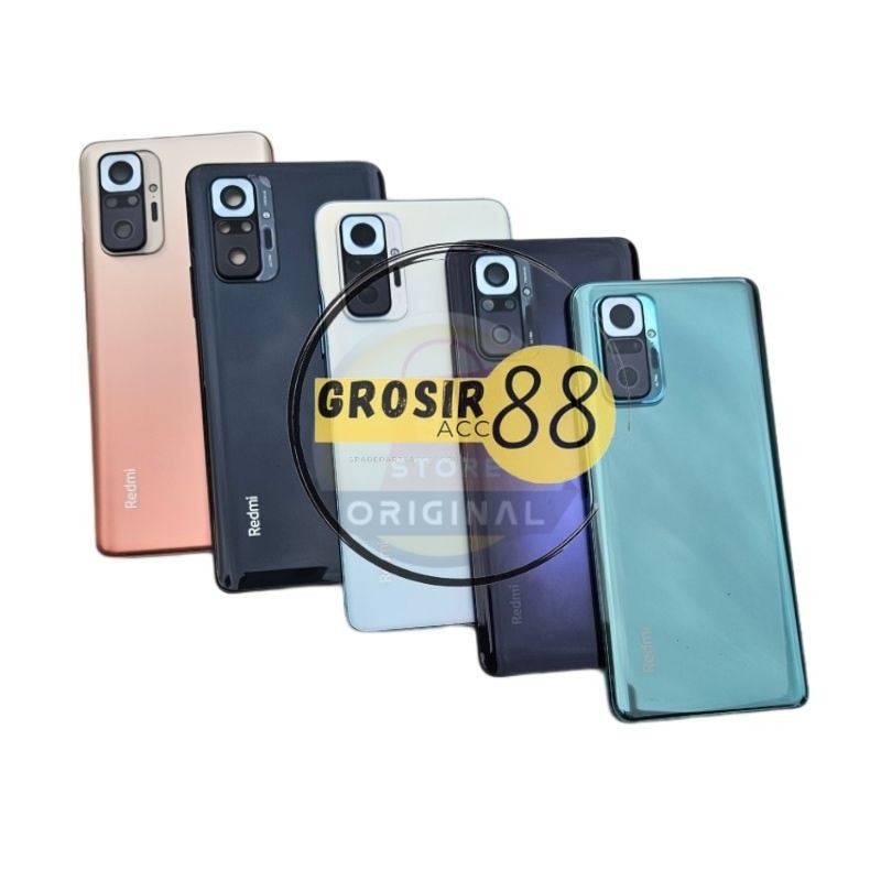 Back Casing Kesing Housing Xiaomi Redmi Note 10 Pro Backdoor Fullset + Tulang Tengah Bezel ( G88 )