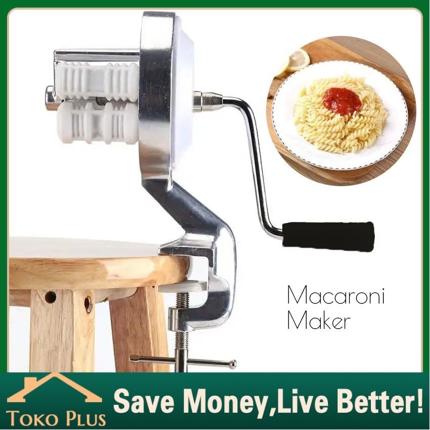 Mesin Makaroni Spiral Bahan Aluminium Mesin Pembuat Cetak Mie Manual Macaroni Pasta Maker