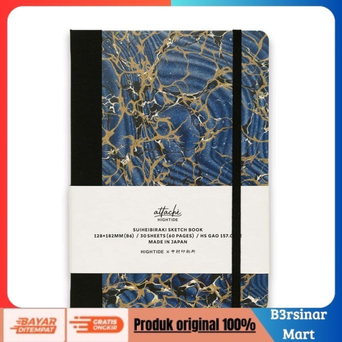 

[KUALITAS TERBAIK] HIGHTIDE Attache Flat Open Sketch Book B6 - Blue