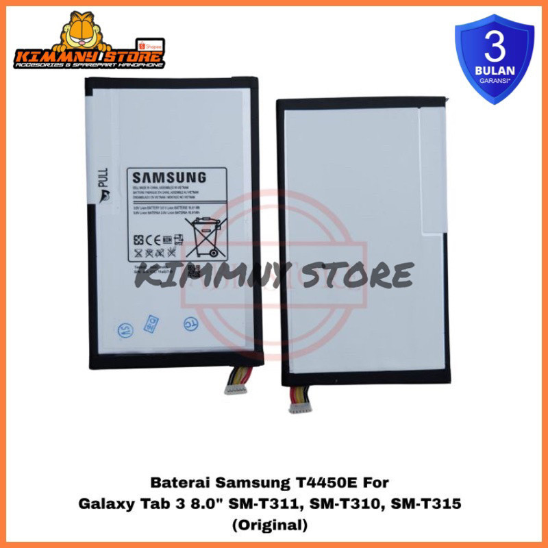 BATTERY BATERAI BATRE SAMSUNG GALAXY TAB 3 8.0 SM-T311 SM-T310 SM-T315 T4450E ORIGINAL BERGARANSI