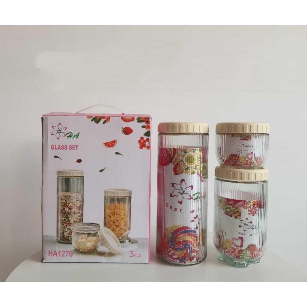 [TERMURAH] Toples Kaca Beling   3in1 / Toples kue Lebaran