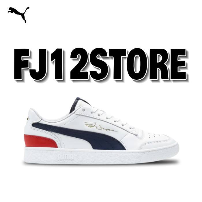 Terlaris ~SEPATU PUMA RALPH SAMPSON WHITE BLACK RED - PECOAT RED, 41