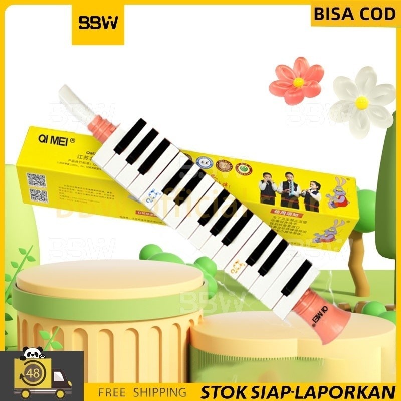 COD+ Jakarta Akordeon harmonika 27 tuts Chimei Pianika Speed Alat Musik Pianika Tas Set Keyboard Mai