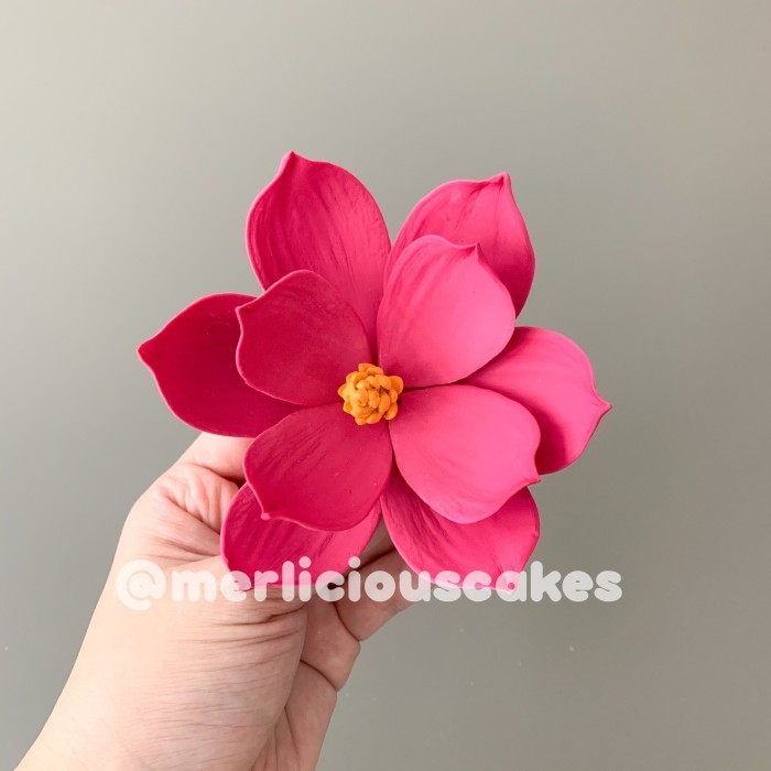 

New Arrival Magnolia Lilac Bunga Gumpaste Flower Cake Kue Topper