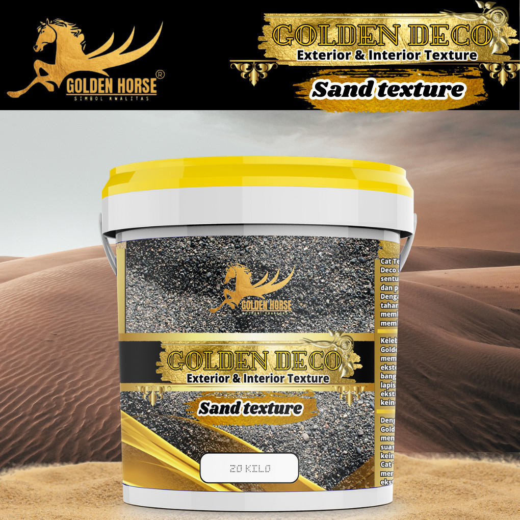 Cat Dinding Sand Texture Golden Deco 20 Kg - Golden Horse