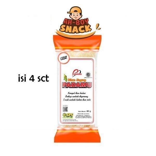 

BIHUN PADAMU RENCENG ( 4 SACHET X 58 GRAM ) - BIHUN JAGUNG PADAMU RENCENG