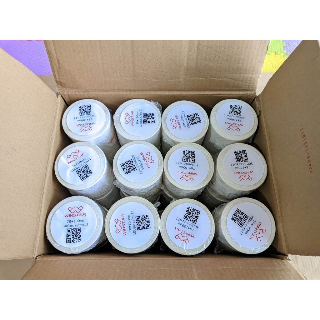 

Kertas Label Thermal Barcode 78x100mm 1Karton/36Roll, Label Stiker Barcode Pengiriman Olshop