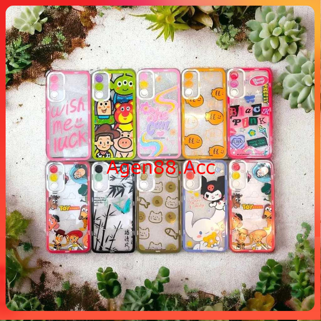 A Case karakter Oppo A38 / A16 / A58 / A5S / A12 / A7 / F9 / A3S Soft Case Corak Motif Karakter Lucu