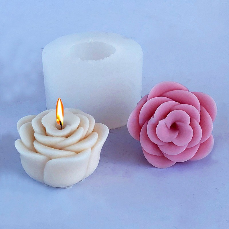 

New Rose Flower Silicone Candle Mold 3D Peony Soap Chocolate Cake Baking Molds DIY Crafts To Decorate Holiday Gifts
