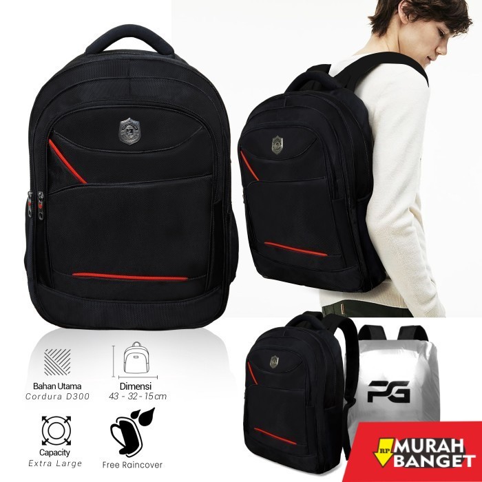 tas ransel wanita import PG 9752 - Tas Ransel Laptop Punggung Model Polo Bagpack Pria Wanita