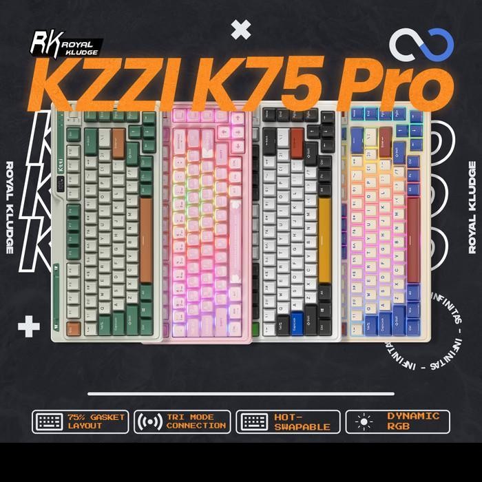 Royal Kludge KZZI K-75 / K75 PRO Hotswap Gasket Wireless 75% Mechanical Keyboard