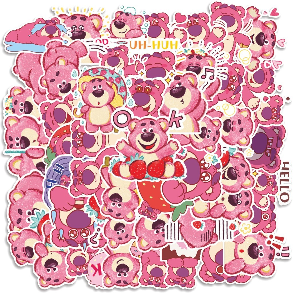 

COD 50 Pcs Stiker Strawberry Bear Lotso V1 Lucu Anti Air Untuk Dekorasi Notebook Sepeda Skateboard Handphone