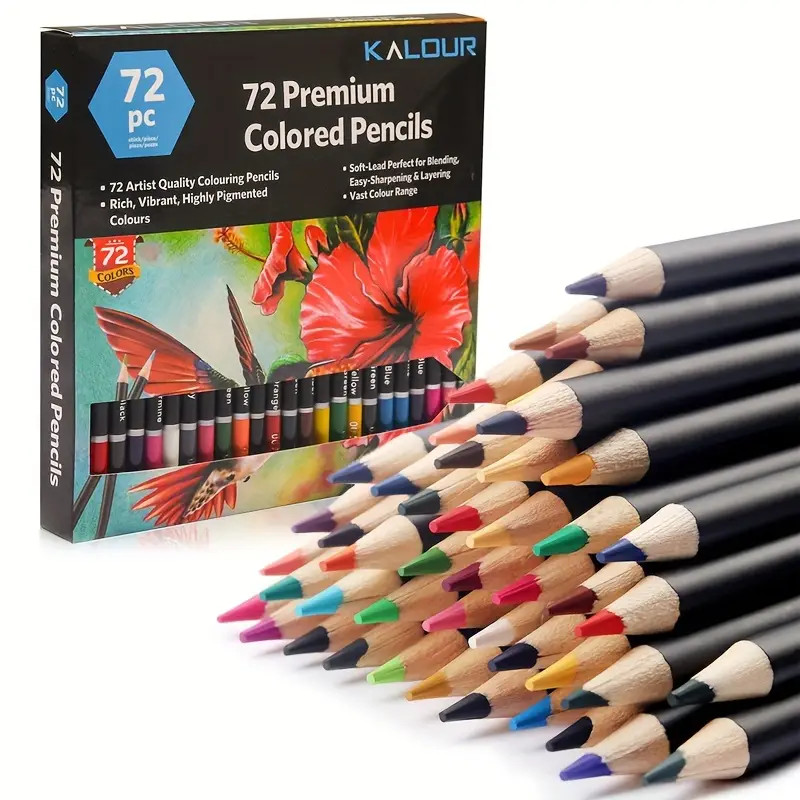 

Color pencils 72 Color Oil-based Color Pencils Erasable Color Pencils Pencil Set Drawing Kit Coloring Book Sketch Illustration w