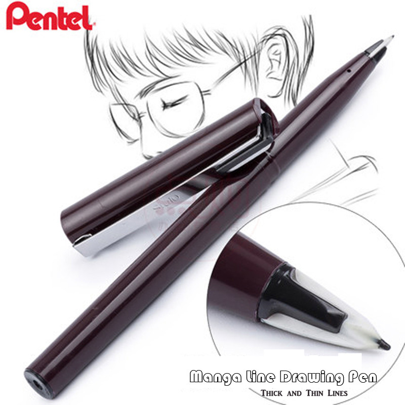 

1pc Pentel Arts Stylo Sketch Pen Line Drawing Detail Marker Hook Needle Fineliner Pen for Manga Architecture Black JM20
