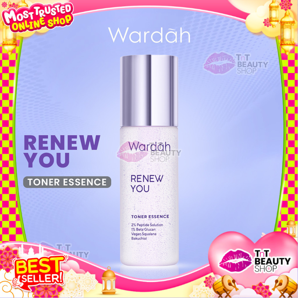 Wardah Renew You 2% Argireline Peptide MatrixylTM 3000 Firm & Lift Essence Toner 50ml - 100ml  | TnT