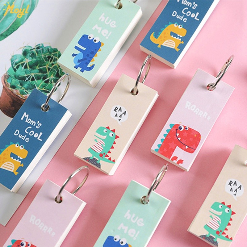 

80lembar Buku Kata Saku Kartun Mini Siswa Daun Longgar Notepad