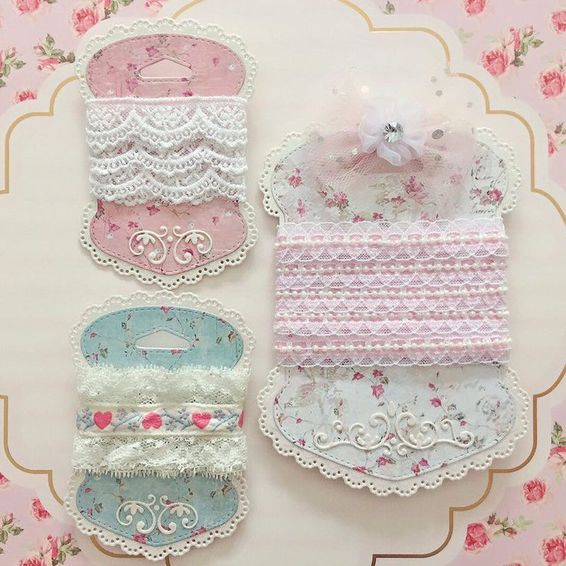 

KSCRAFT Shabby Chic Ribbon Organizer Tags Metal Cutting Dies Stencils for DIY Scrapbooking Decorative Embossing DIY Paper Card