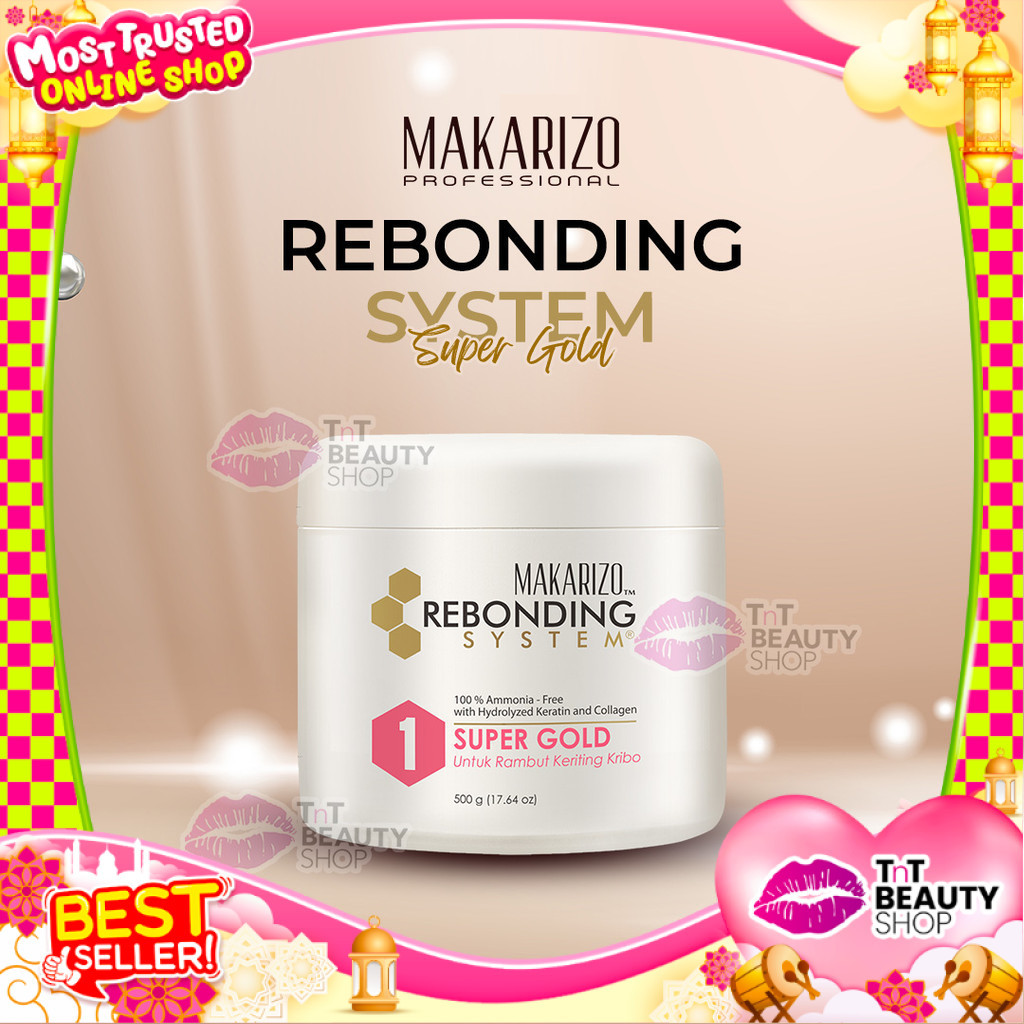 Makarizo Professional Rebonding System Straightening Cream Super Gold Pot 500ml | TnT Beauty Shop