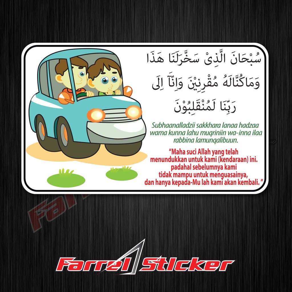 STIKER STICKER DOA NAIK KENDARAAN