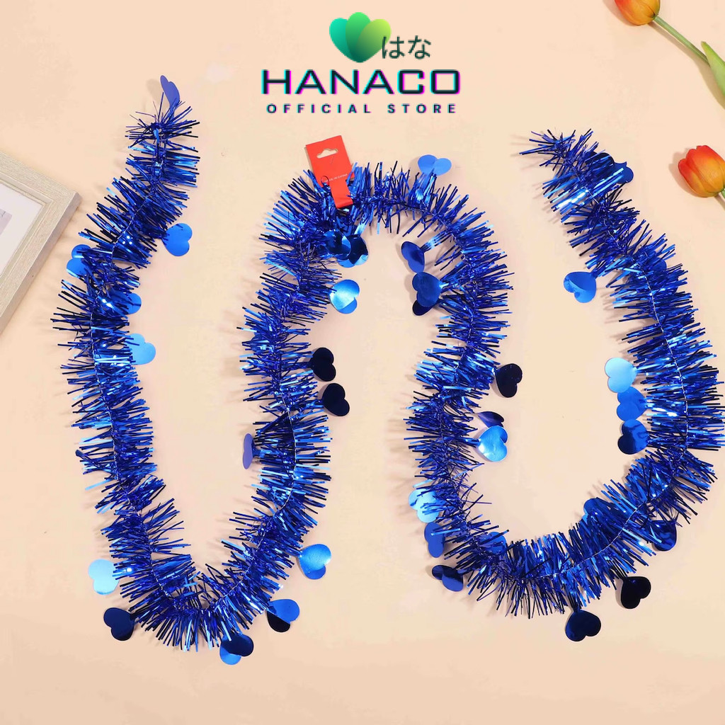 

HANACO - SLINGER 2 Meter Diameter 5cm Single Colored / Mix / Motif Rumbai Garland Tensil Tinsel Metalik Hiasan