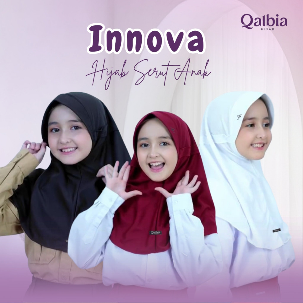 Qwari Store Kerudung Anak Sekolah TK SD SMP Bahan Kaos Tebal | Jilbab anak tali serut Samping untuk 