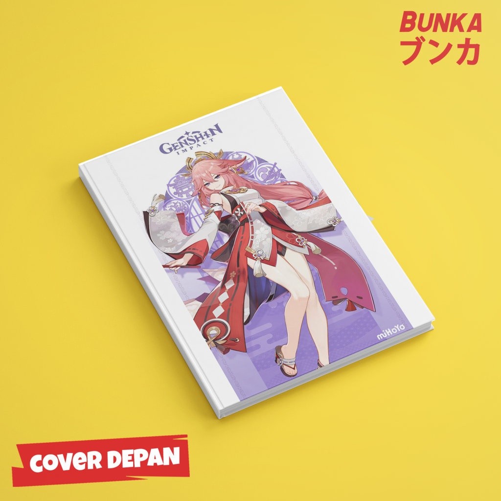 

Notebook Anime Genshin Yae Miko Hardcover A5 Buku Tulis Catatan Notes Agenda Planner Jurnal