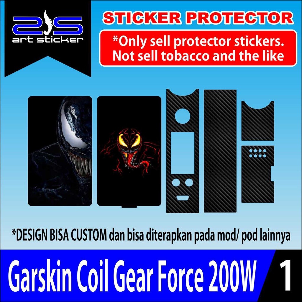 TERMURAH SKIN Sticker Garskin Coil Gear Force 200w HOTT