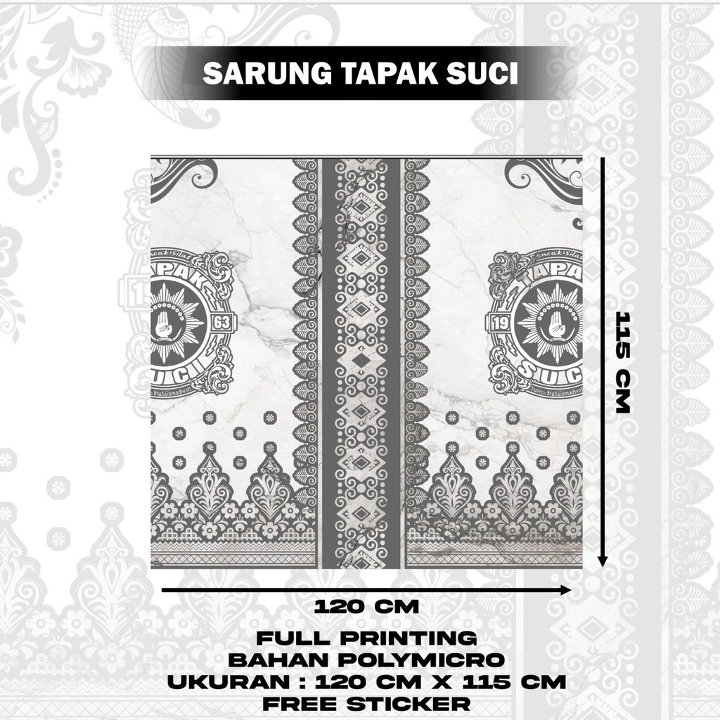 Sarung Batik Distro Terbaru Motif Perguruan Tapak Suci Full printing BY Foxcloth