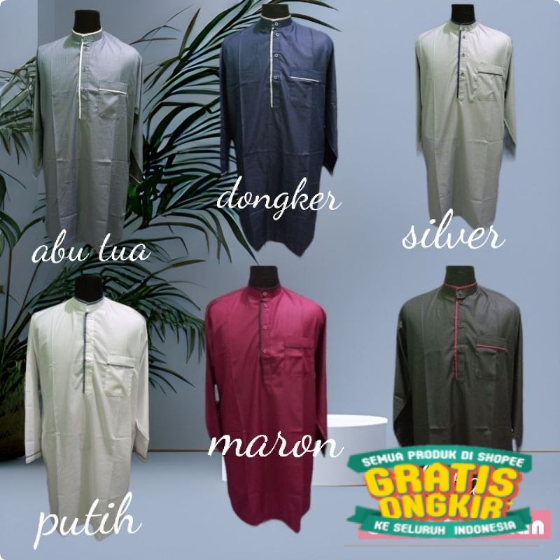 GAMIS PAKISTAN TOYOBO DEWASA/ Hijau sage lumut army ijo