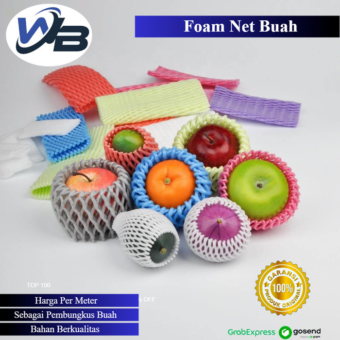 Jaring Foam Net Busa Buah Pembungkus Sayuran Buah Buahan Permeter - Putih