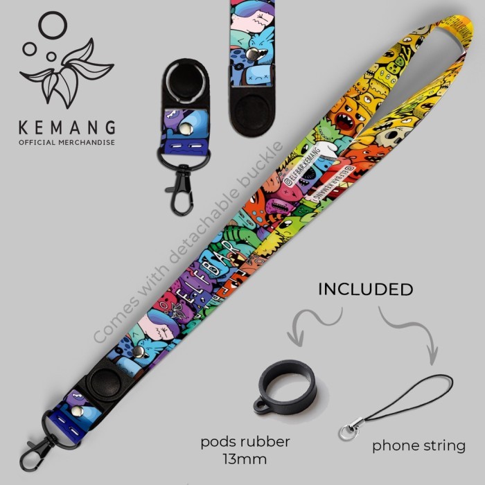 

ANDMA Premium Lanyard Motif Doodle Rainbow | Kemang Exclusive Merchandise - Doodle Rainbow