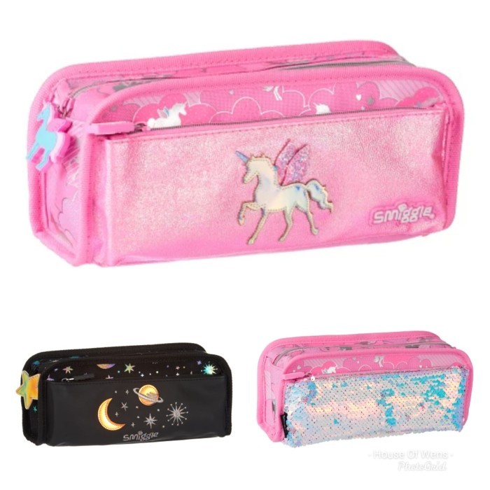 

[New]PROMO SMIGGLE LUNAR THREEFOLD PENCIL CASE - TEMPAT PENSIL SMIGGLE - Hitam