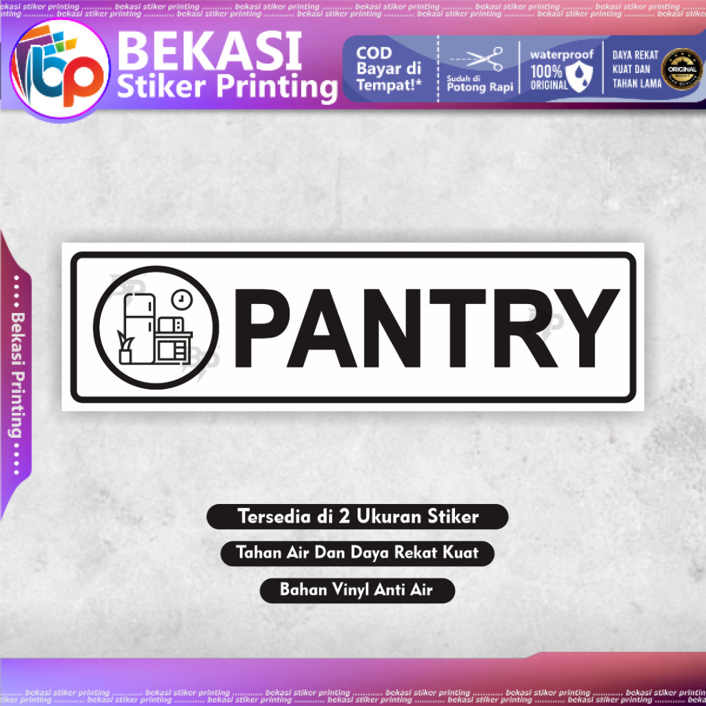 Stiker ruang pantry  stiker penyimpanan bahan makanan  stiker penyimpanan alat masak  stiker penyimp