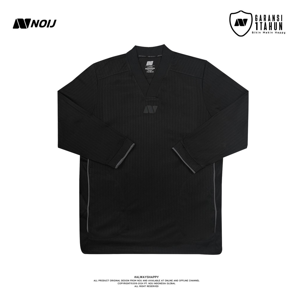 Noij Jecko Kaos Jersey Koko 6.0 Jersey Olahraga - Black On Black