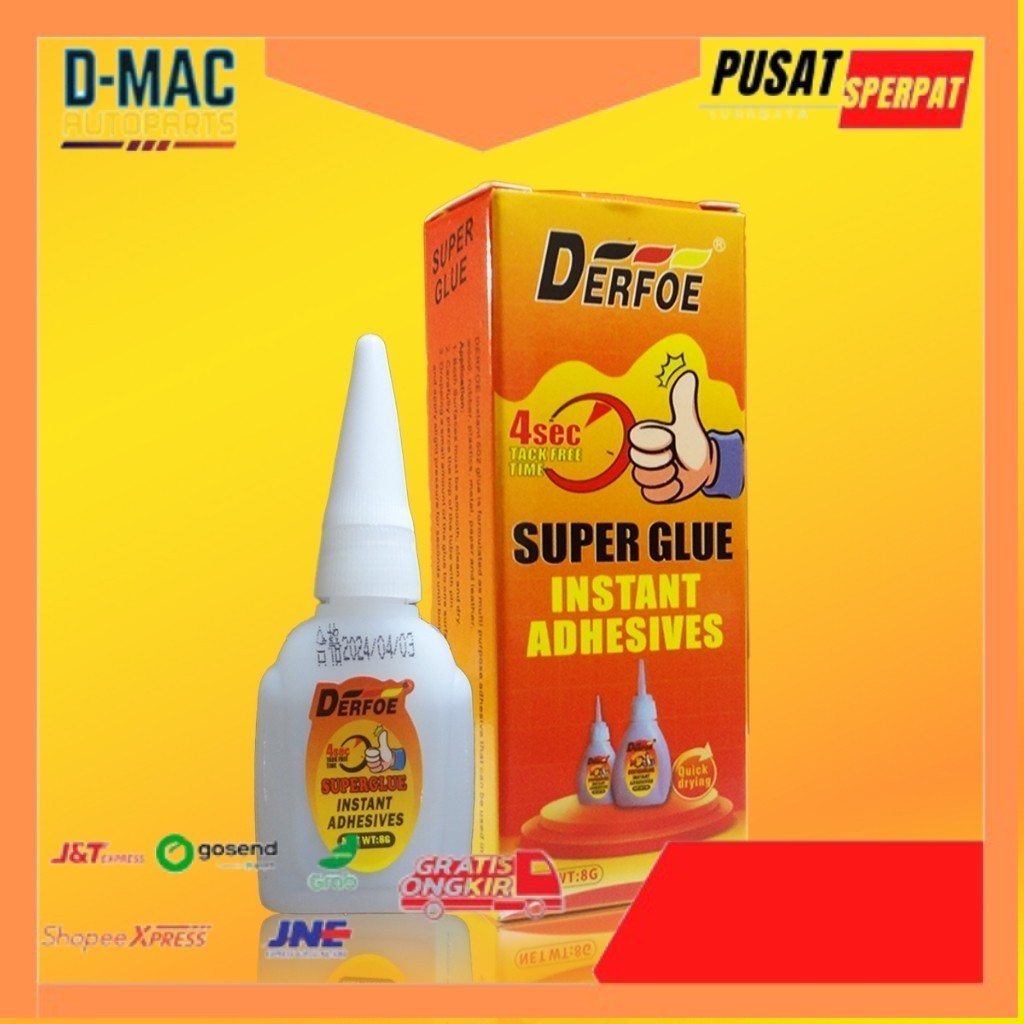 

502 Lem Tetes Derfoe Lem Tetes Instant /Cyanoacrylate Glue