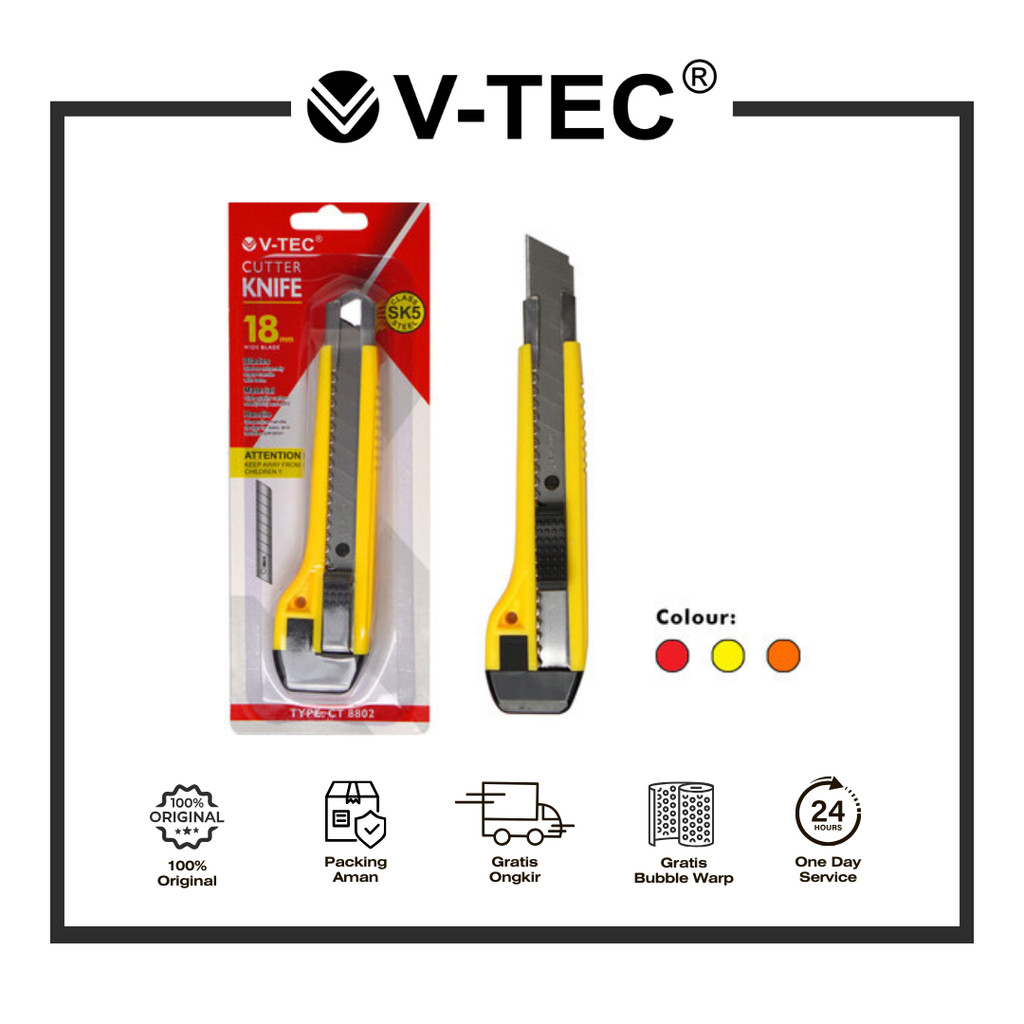 

V-TEC CUTTER KNIFE TYPE CT 8802 PCS