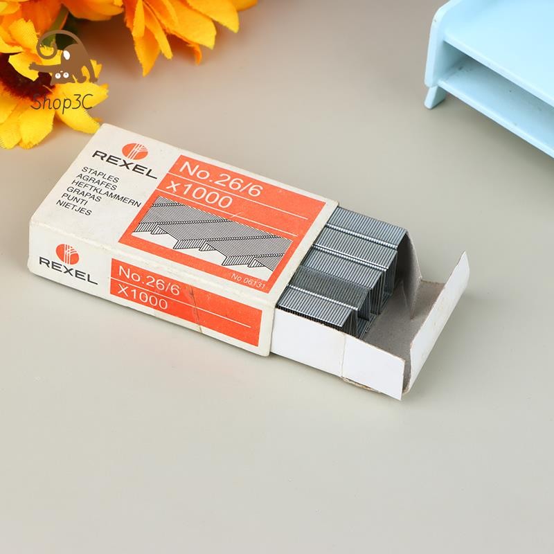 

26 / 6 Binding Machine School Supplies Accessories 26/6 Staples Pin 1000pcs/Box Metal Office Standard Stapler Staples