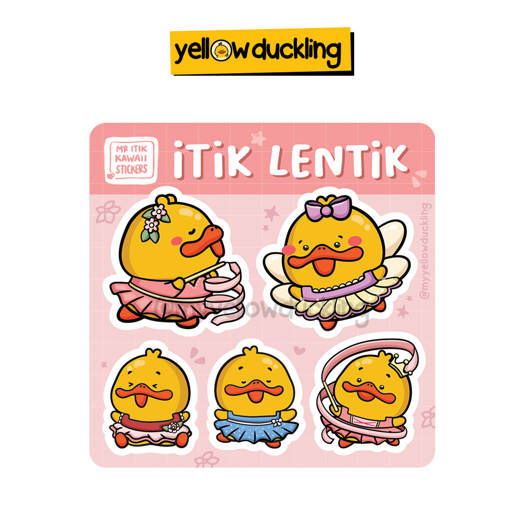 

STICKER ITIK - ITIK LENTIK BALERINA STICKER SET - SPECIAL LIMITED EDITION - STICKER GRADUATION - YELLOW DUCKLING