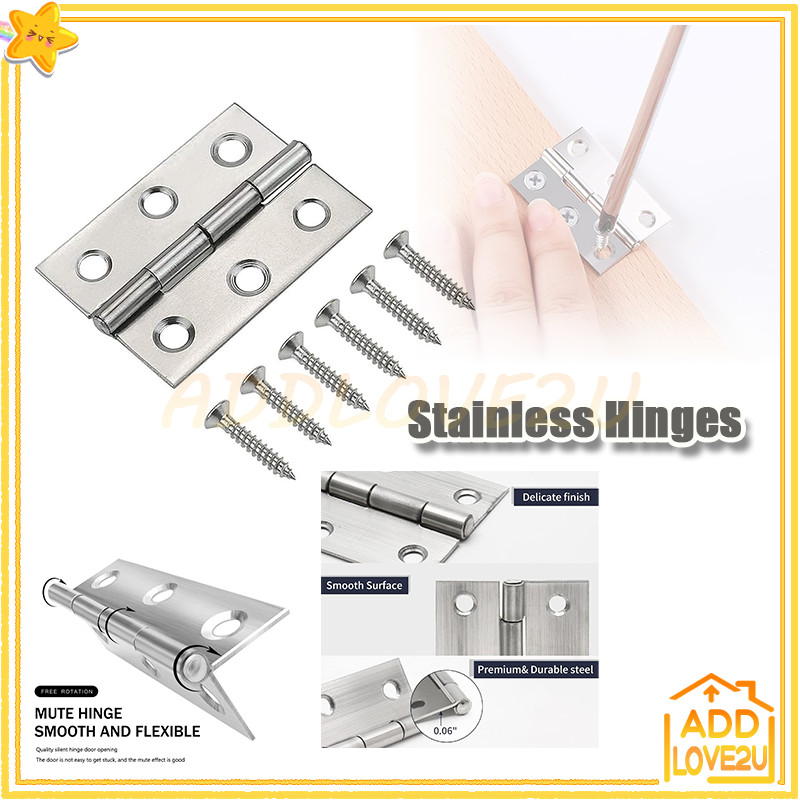 Stainless Hinges/Engsel Plat Stainless Steel/Engsel Tipis Stainless Steel Lemari/Engsel Pintu Jendel