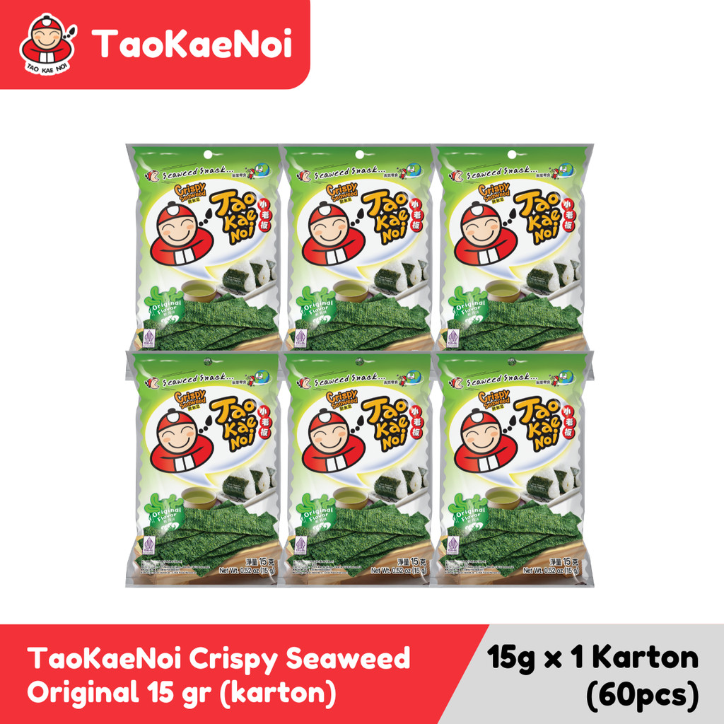 

TaoKaeNoi Rumput Laut Crispy Seaweed Original 15 gr (karton)