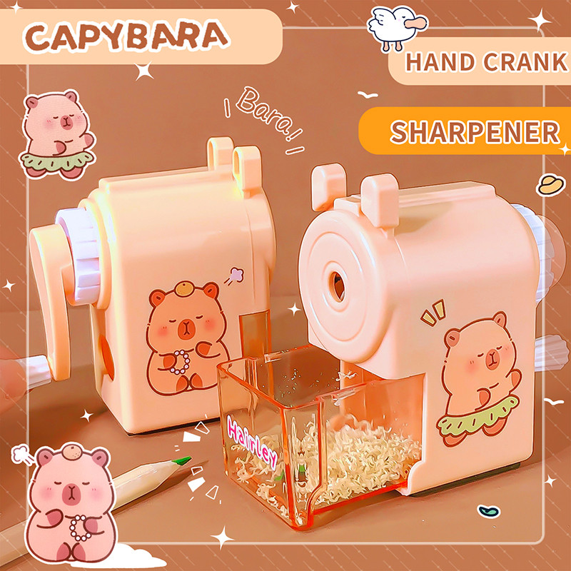 

Aesthetic kawaii stationery creative Office supplies classroom School supplies capybara pencil sharpener For school