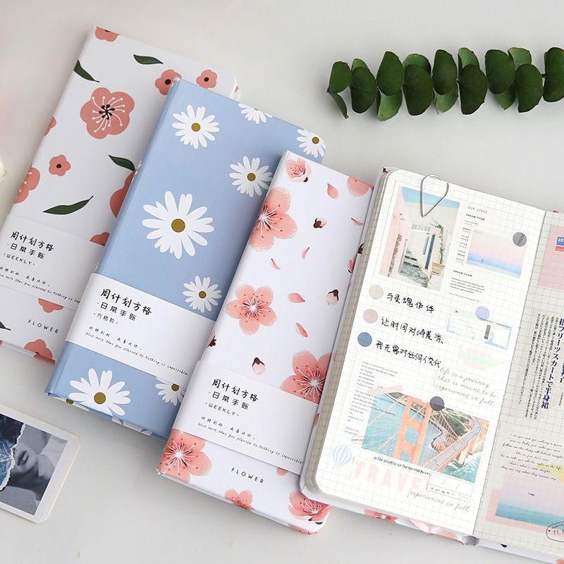 

Weeks Plan Week's Record Grid Schedule HOBO Grid Book Hand Book Diary Solid Color Literature and Art Notebooks for Students