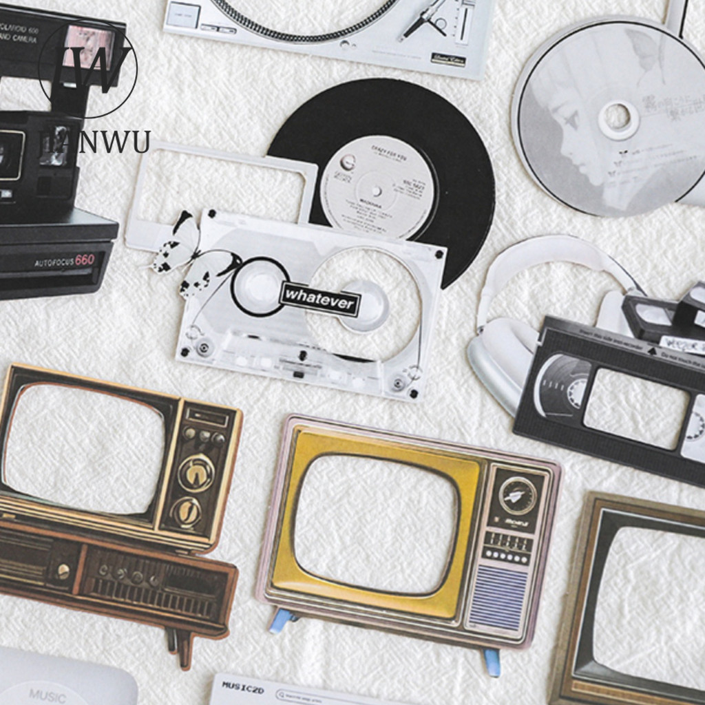 

JIANWU Time Theater Series Vintage Hollow Border Material Collage Sticker Creative DIY Journal Scrapbooking Stationery