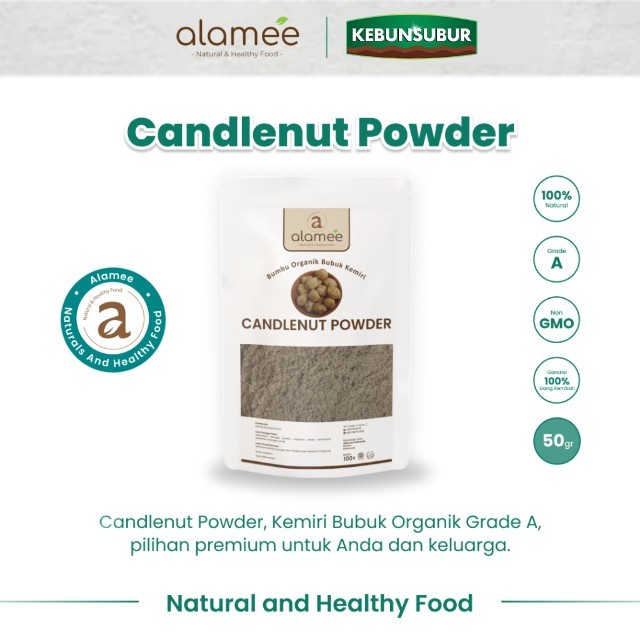 

ALAMEE Candlenut Powder Kemiri Bubuk Bumbu Dapur Organik Masak Murni Asli Seasoning 50 Gram kebunsubur Kebunsubur