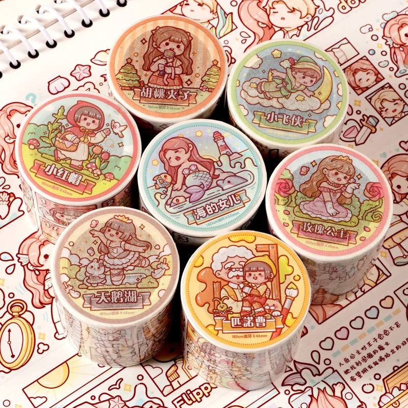 

New Small Mochi Potato Whole Roll Stickers Decorative Materials Korean Stationery Washi Tape Kawaii Tape Kawaii Stickers
