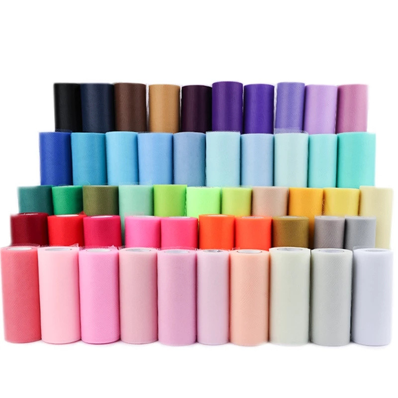 

Tulle Roll 15cm 25 Yards Tulle Organza Roll Spool Tutu Fabric Wedding Birthday Decoration Party Supplies Baby Shower Accessories