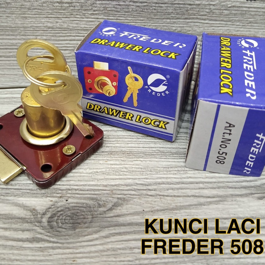 Kunci Laci FREDER 508 16mm Kunci Lemari Loker Lock Kecil Model 808 / Kunci Lemari Pakaian Loker Lock